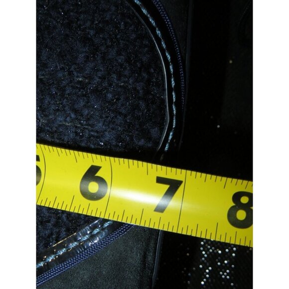 Coach Soho Midnight Blue Tweed & Suede Leather Sequin East West Satchel 10071 - Picture 11 of 16